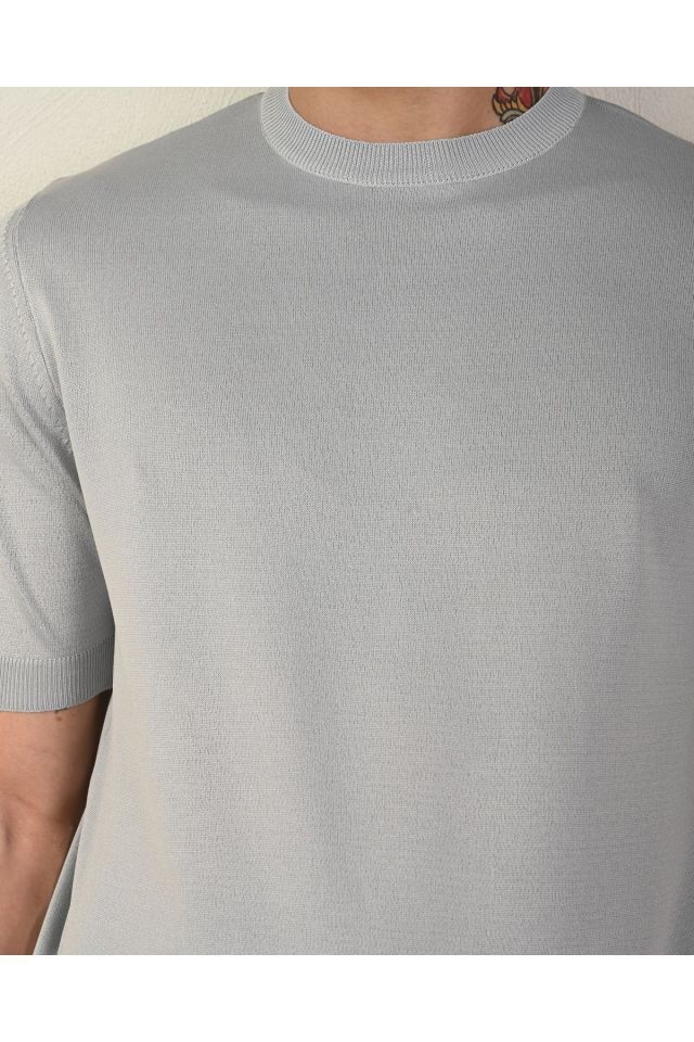 Dar Kesim Basic Erkek Triko Tshirt