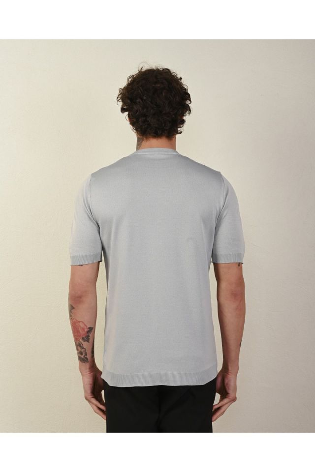 Dar Kesim Basic Erkek Triko Tshirt