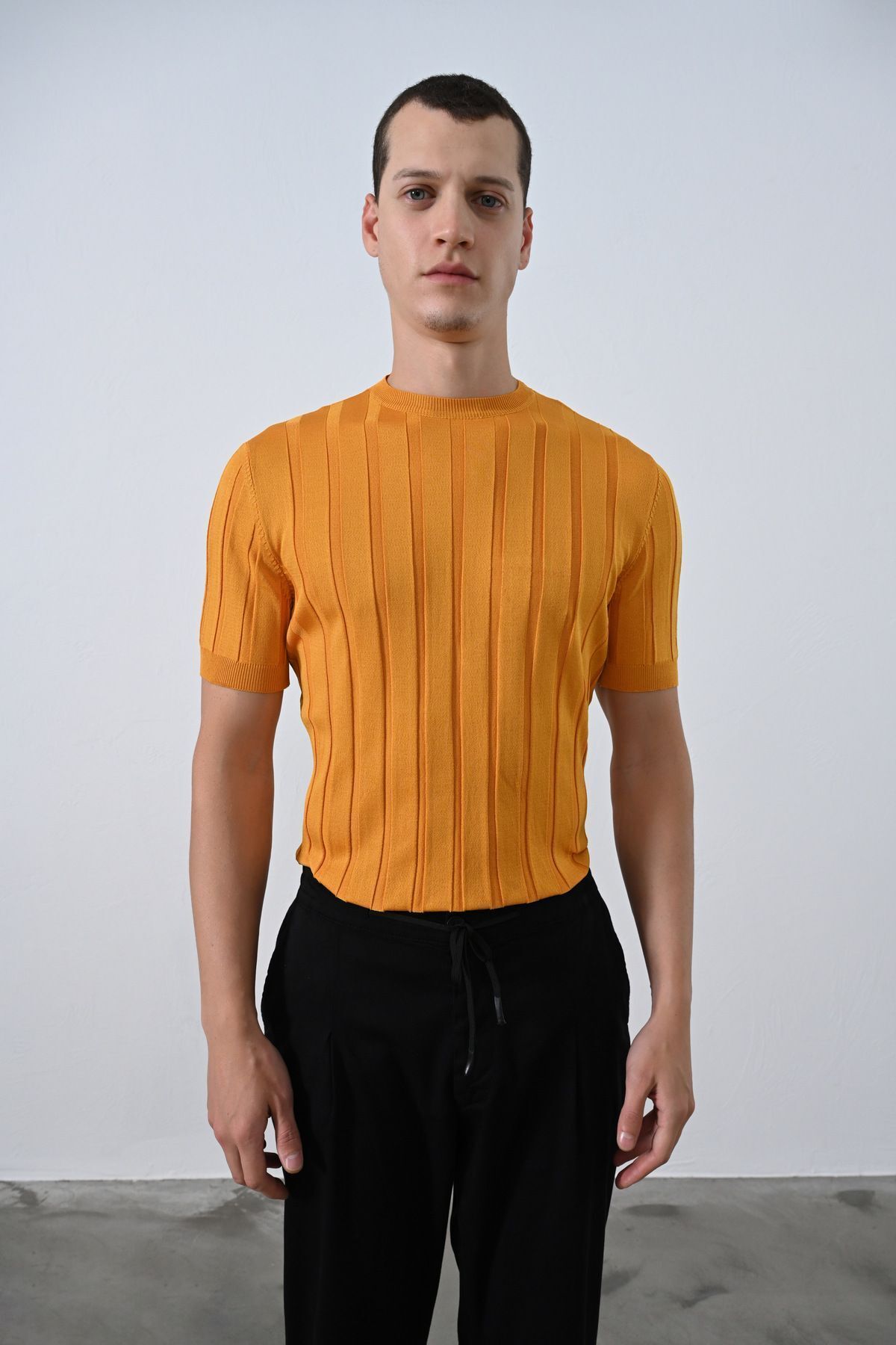 Premium Şeritli Triko T-shirt