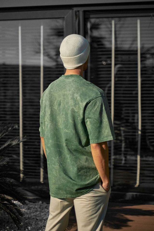Yıkama Detay Oversize Unisex Penye Tshirt