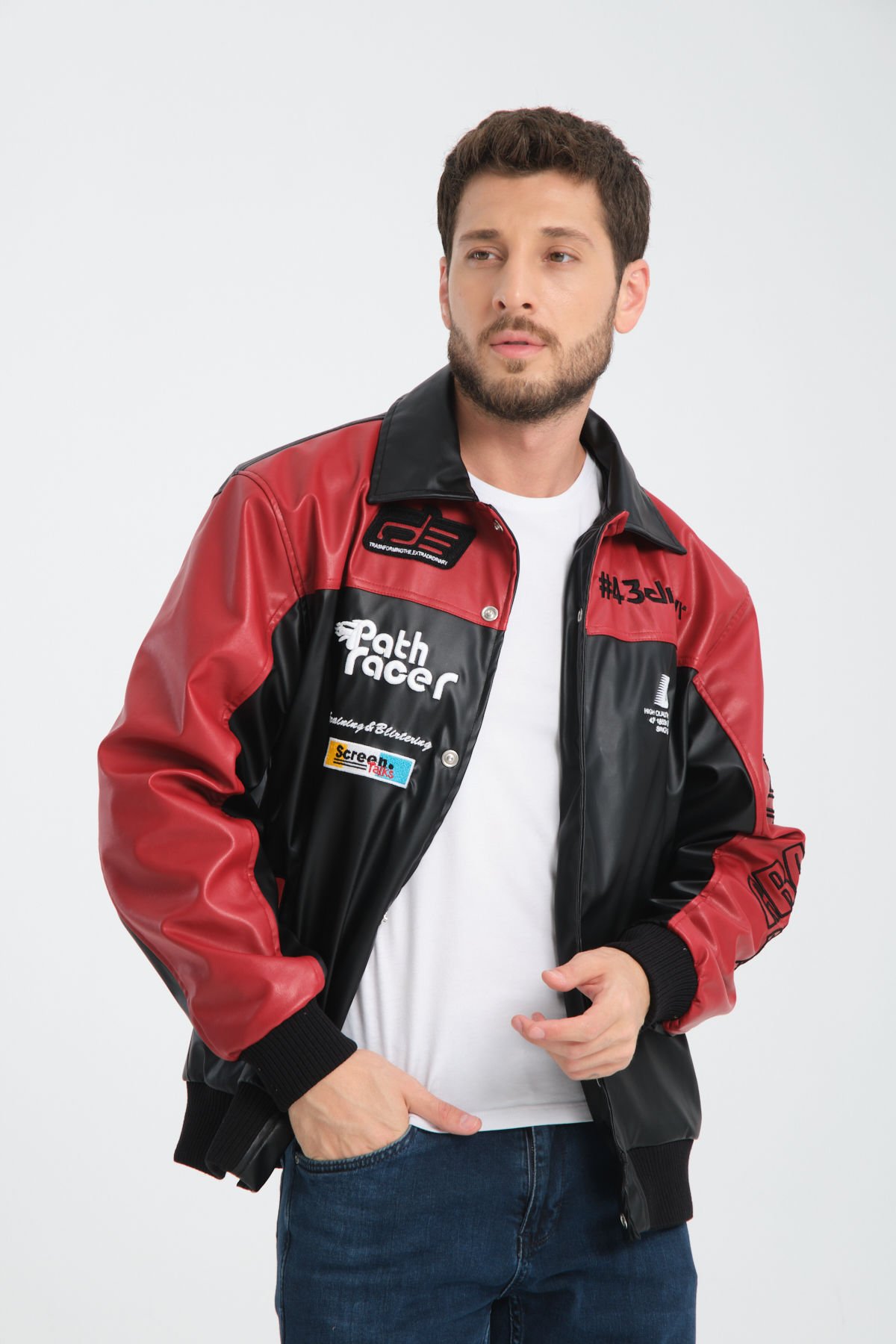 Deri Oversize Unisex Kolej Ceket