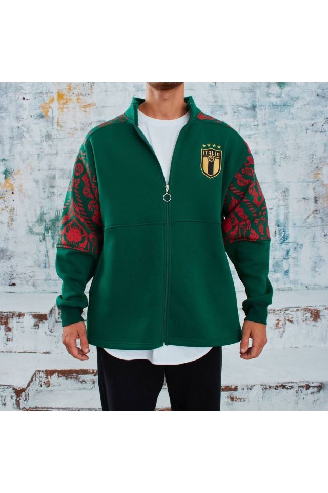 İtalya Unisex Oversize Fermuarlı Sweatshirt