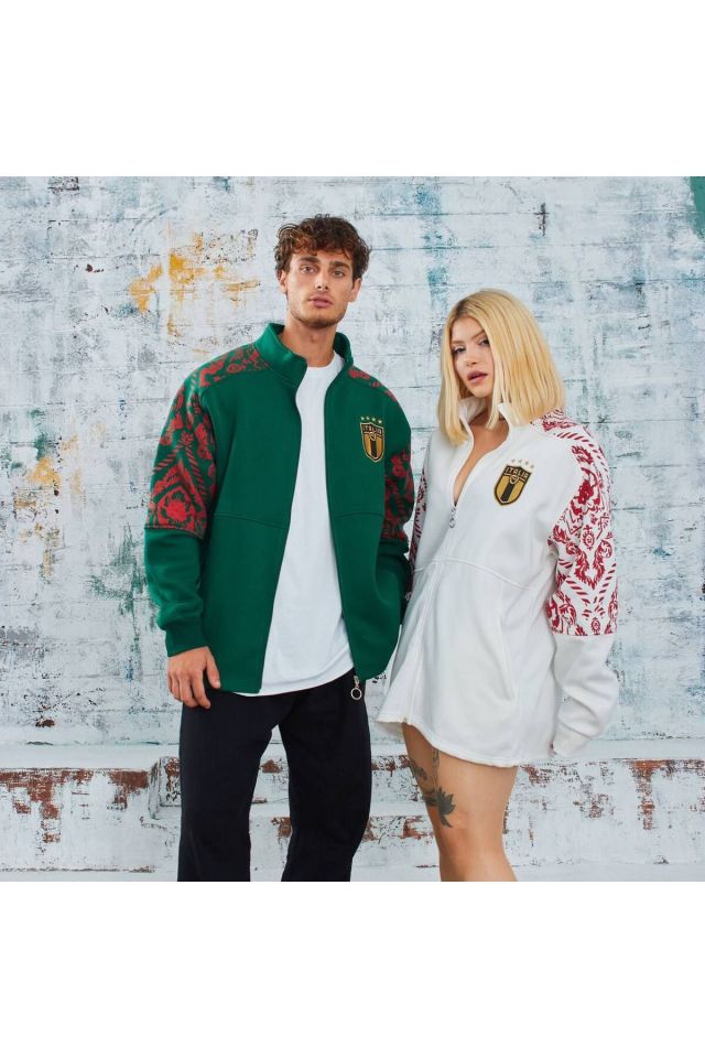 İtalya Unisex Oversize Fermuarlı Sweatshirt