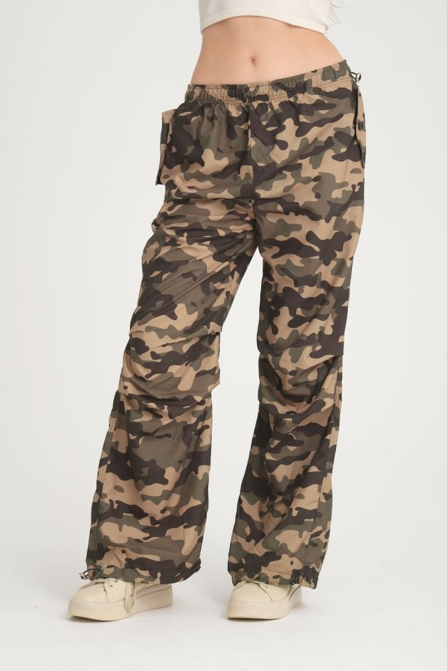 Kadın Oversize Paraşüt Kumaş Pantolon