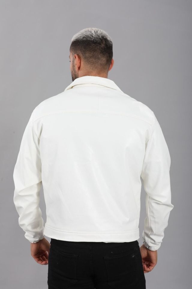 Mevsimlik Oversize Crop Deri Ceket
