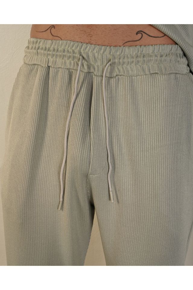 Unisex Örme Baggy Bol Eşofman Tarz Pantolon