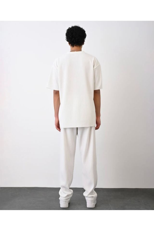 Oversize Ottoman Premium Erkek Tshirt BEYAZ - S