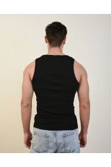 Slim Fit Esnek Erkek Spor Atlet SİYAH - M