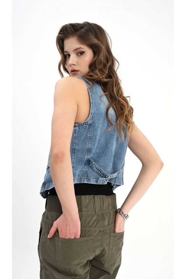 Heart Kolsuz Denim Ceket