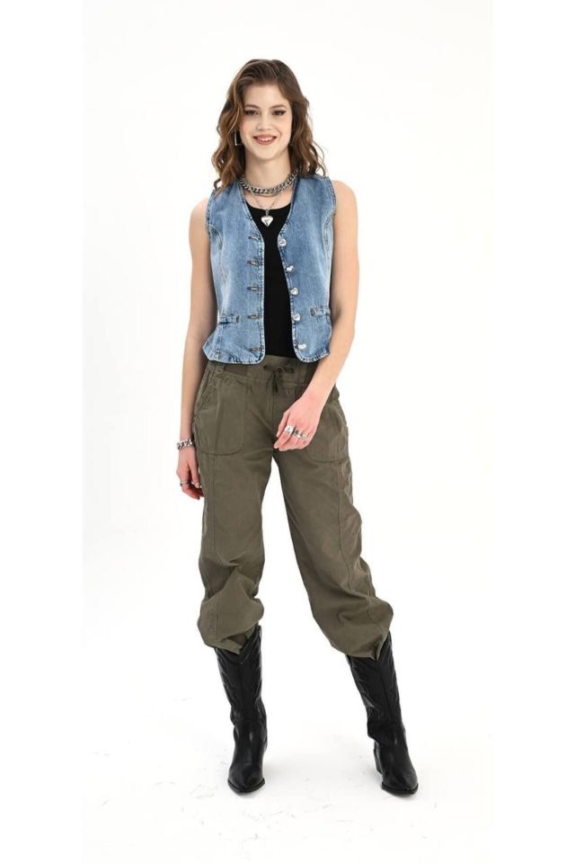 Heart Kolsuz Denim Ceket