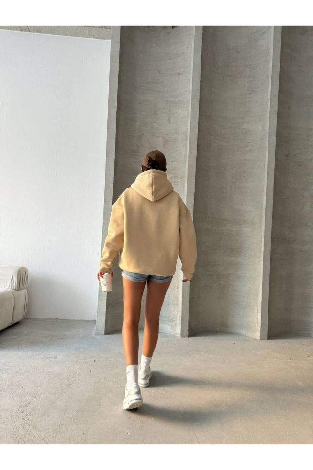 Bağcık Detay Oversize Kadın Sweatshirt