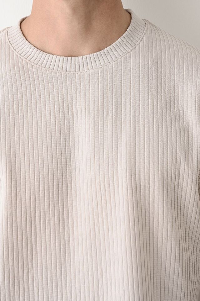 Erkek Oversize Fitilli Sweatshirt