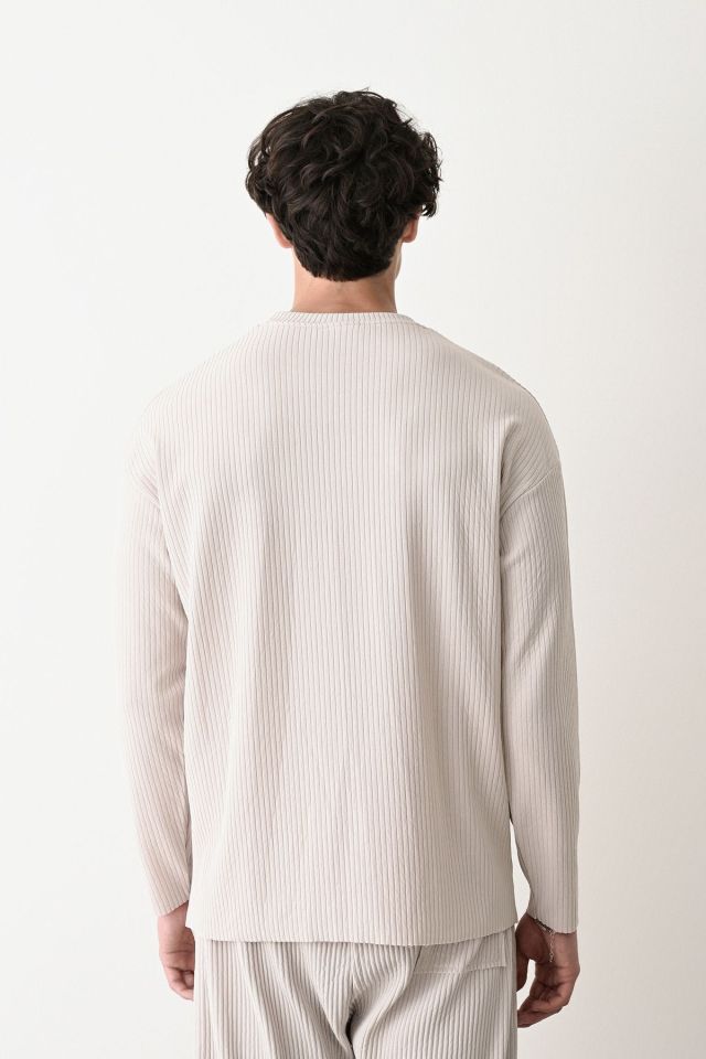 Erkek Oversize Fitilli Sweatshirt