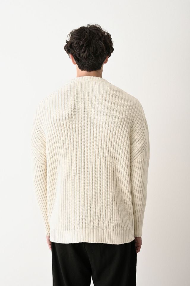 Oversize Kalın Fitilli Unisex Kazak