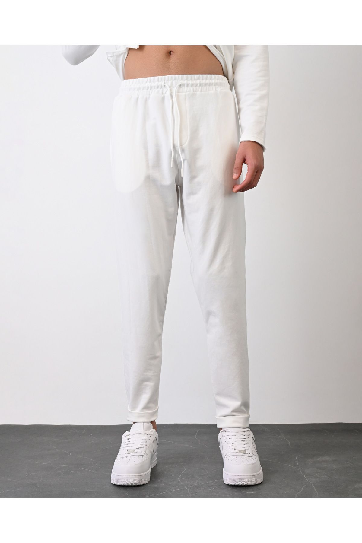 Likralı Regular Erkek Rahat Pantolon BEYAZ - XL