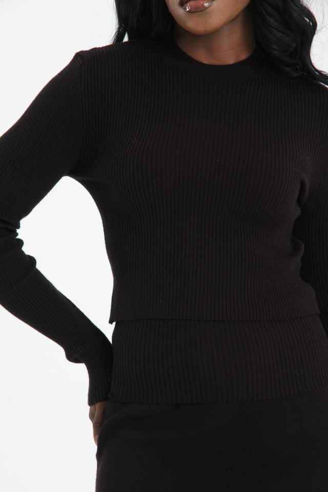 Fitilli Crop Etek Alt Üst Takım SİYAH - Standart