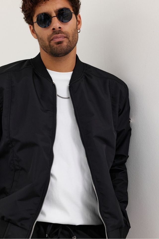 Erkek Premium Regular Bomber Ceket SİYAH - L